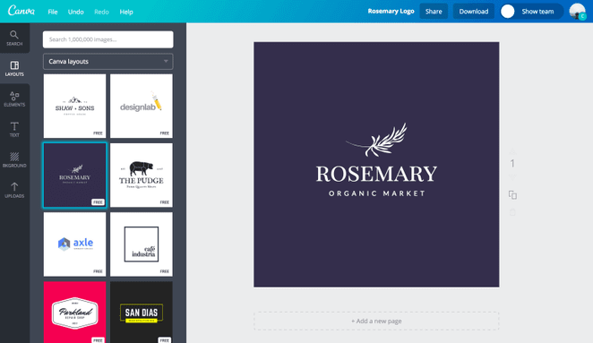 Fazer um logótipo online, criar logos - Canva